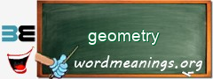 WordMeaning blackboard for geometry